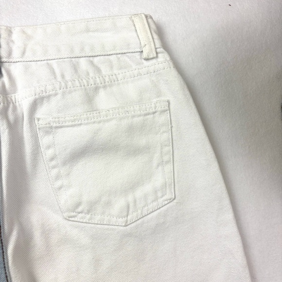 Adika Two-Tone Blue/White Slice High Waisted “mom” Ankle Women's Jeans (Size L) - Picture 12 of 14